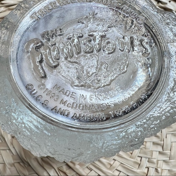 The Flintstones Treemendous Mug rocdonalds 1993 McDonald’s clear frosted mug - Picture 15 of 16